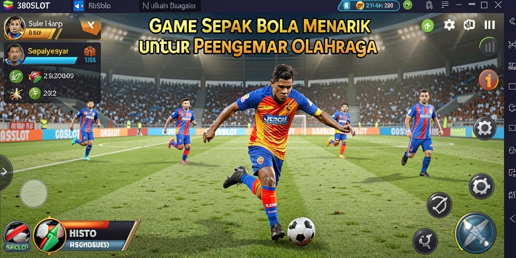 Gameplay menarik dalam 380SLOT yang menampilkan aksi sepak bola.