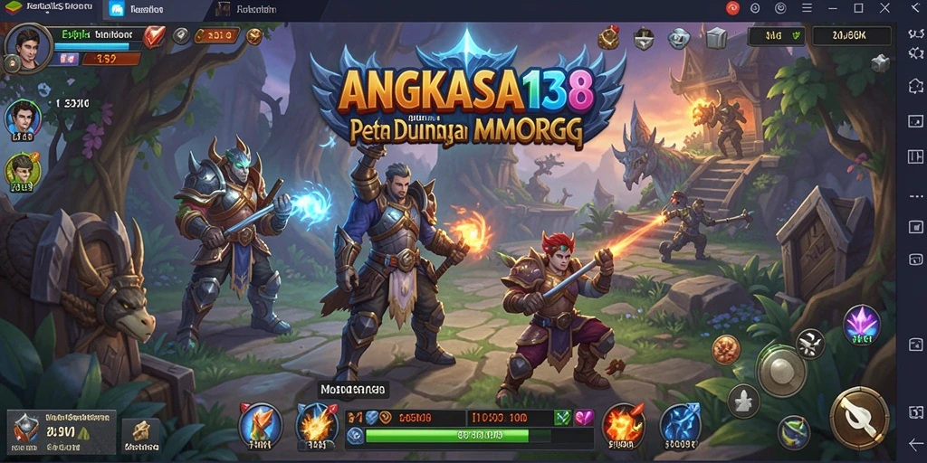 Screenshot gameplay ANGKASA138 yang menunjukkan aksi seru dalam MMORPG.