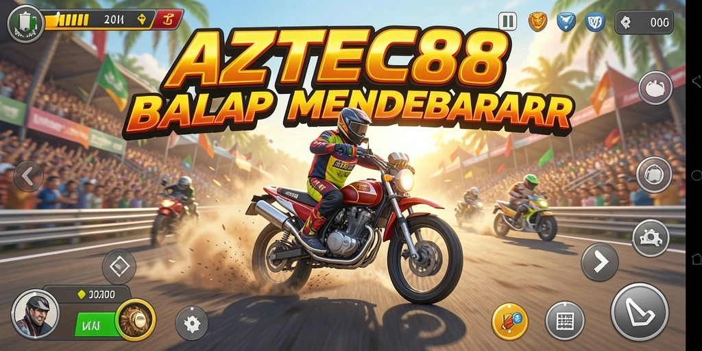 Gameplay balap yang mendebarkan di AZTEC88 dengan grafis menawan.