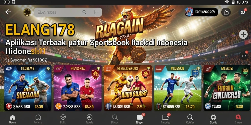 Tangkapan layar ELANG178 menunjukkan fitur taruhan olahraga yang menarik.