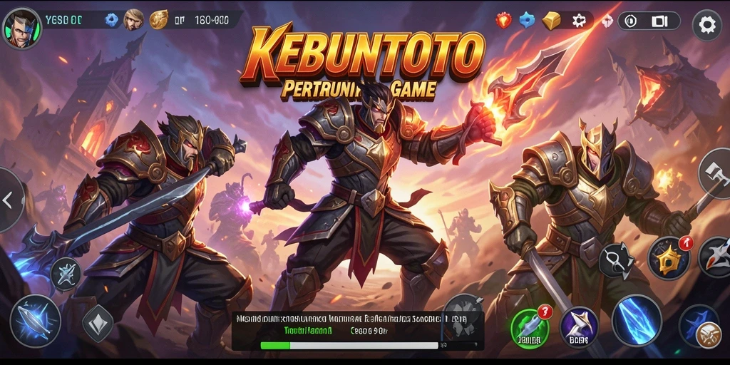 Gameplay menegangkan di KEBUNTOTO dengan pertarungan karakter yang dinamis.