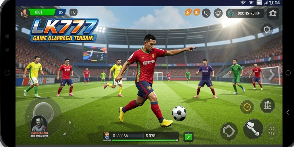 Screenshot gameplay LK777 dengan aksi olahraga yang mendebarkan.