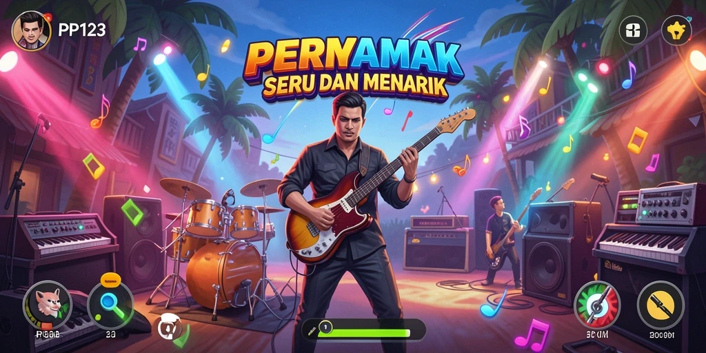 Menampilkan gameplay PP123 yang seru dan interaktif dalam permainan musik.