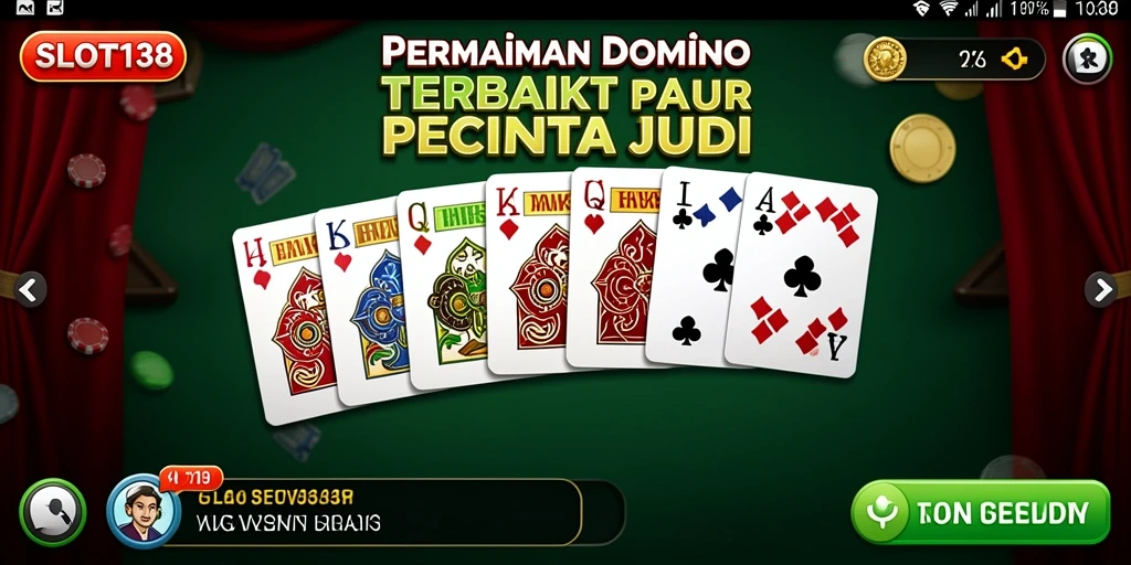 Tampilan gameplay menarik dari SLOT138 yang menampilkan keseruan bermain Domino.
