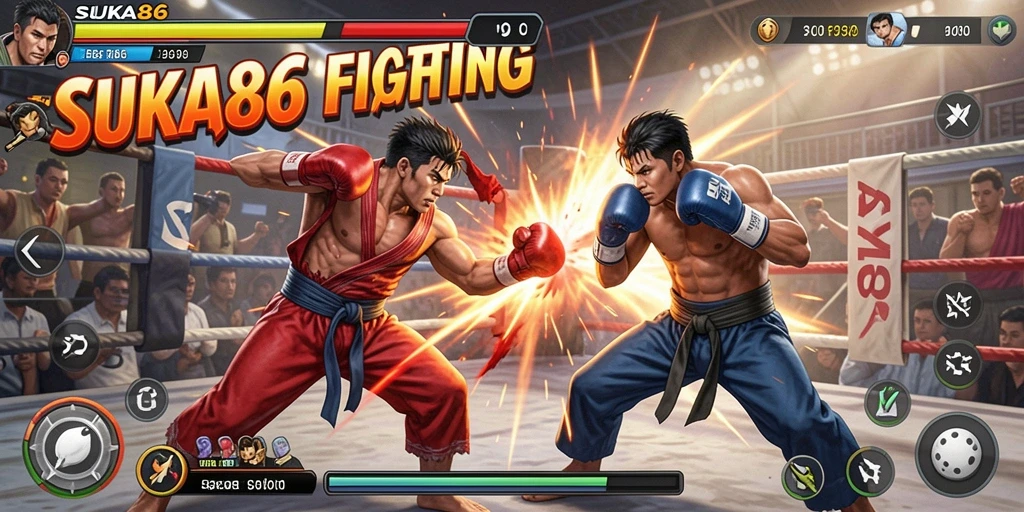 Screenshot gameplay <strong>SUKA86</strong> yang menunjukkan aksi pertarungan yang intens.